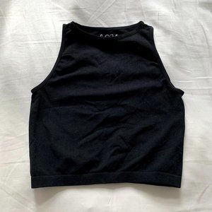 Spandex high neck seamless crop top